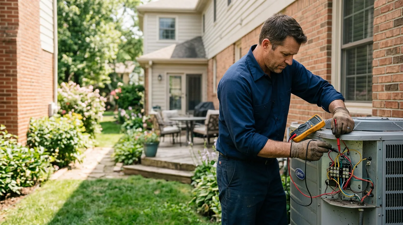 HVAC technician working near Morrisonville, WI